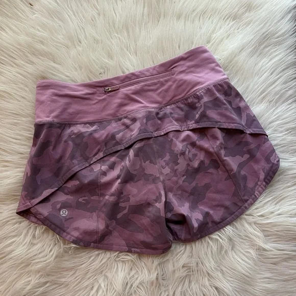 Lululemon Speed Up Lined Short 4” 4 Pink Taupe Camo - Picture 3 of 3
